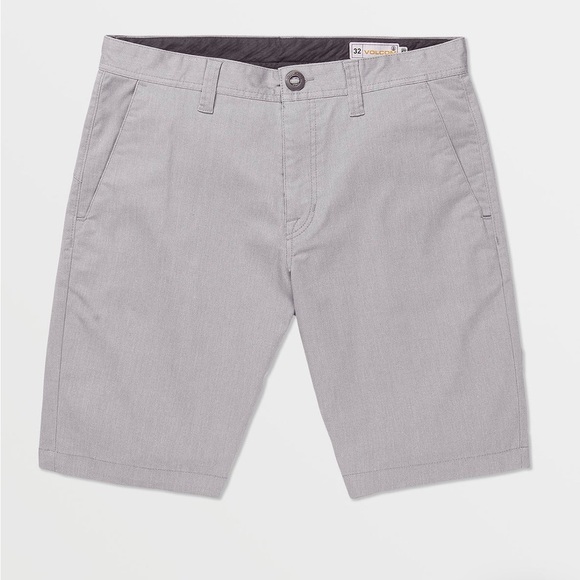 NWT Volcom Frickin Modern Stretch Chino Short- Grey Size 32 - Picture 1 of 5